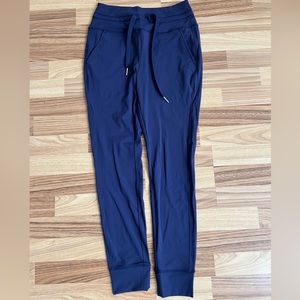 NWT Halara Drawstring Side Pocket Full Length Joggers Navy Blue